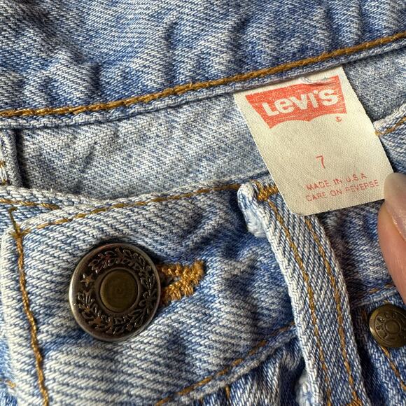 Vintage RARE Levi's Native Blue High Waisted Rise Jeans Light Wash Straight Sz 7 - Picture 8 of 11